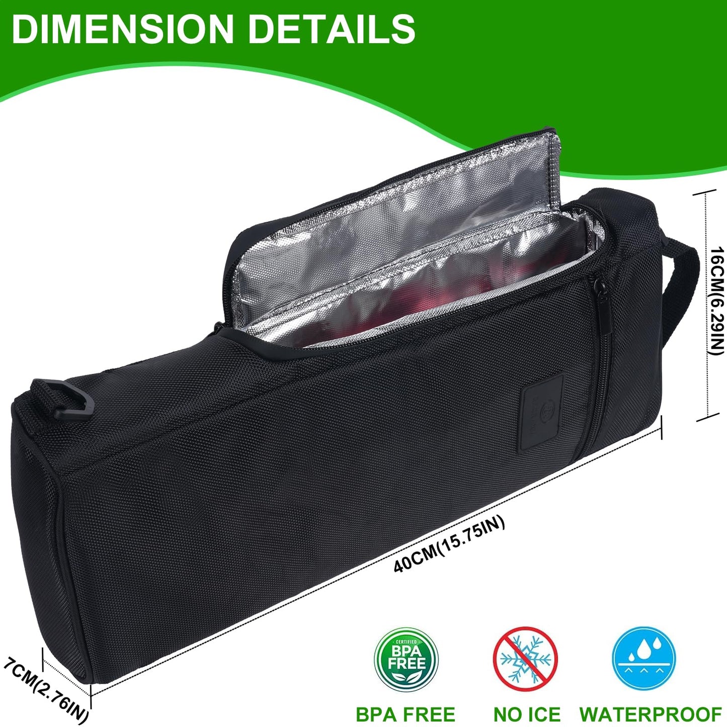 Golf Bag Cooler, Golf Accessories Father's Day Papa Gifts for Men Dad Husband, Anniversary Birthday Gift for Him, Cooler Holds 6 Beer Cans Keeps Drinks Cold for Hours - Fits Discreetly in Golf Bags