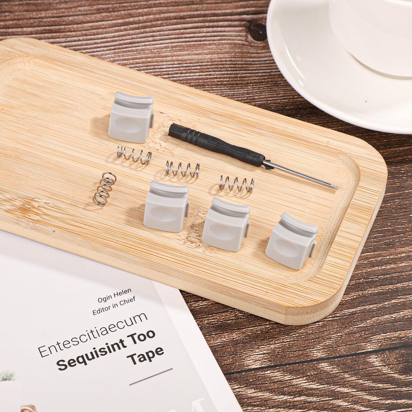 4pcs Replacement Button Compatible with Owala FreeSip 24oz 32oz, BPA-Free Water Bottle Button Switch Lid Mouth Push Spring Replacement Parts for Owala 19/24/25/32/40oz Bottle Accessories (Grey)