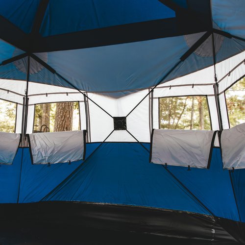 Territory Tents Jet Set 3 Hub Tent, Easy 90 Second Set-Up, Waterproof, UV Resistant, Ample Storage Options, 3-Person, Deep Blue, 68" x 79" x 82", CT301DB
