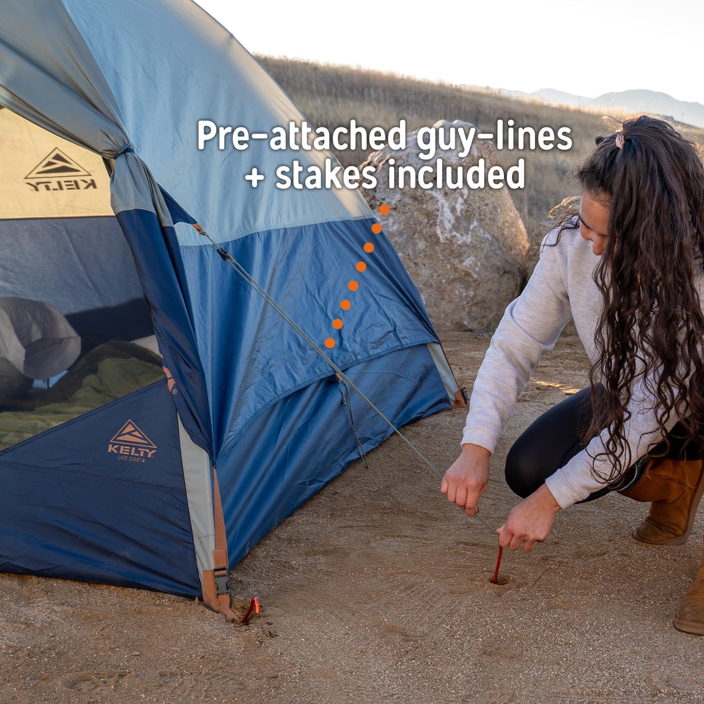 Kelty Late Start 1P Backpacking Tent – Lightweight Solo Camping Tent Shelter with Quickcorners, Aluminum Poles, Waterproof Poly Fly, Updated for 2024 (1 Person)