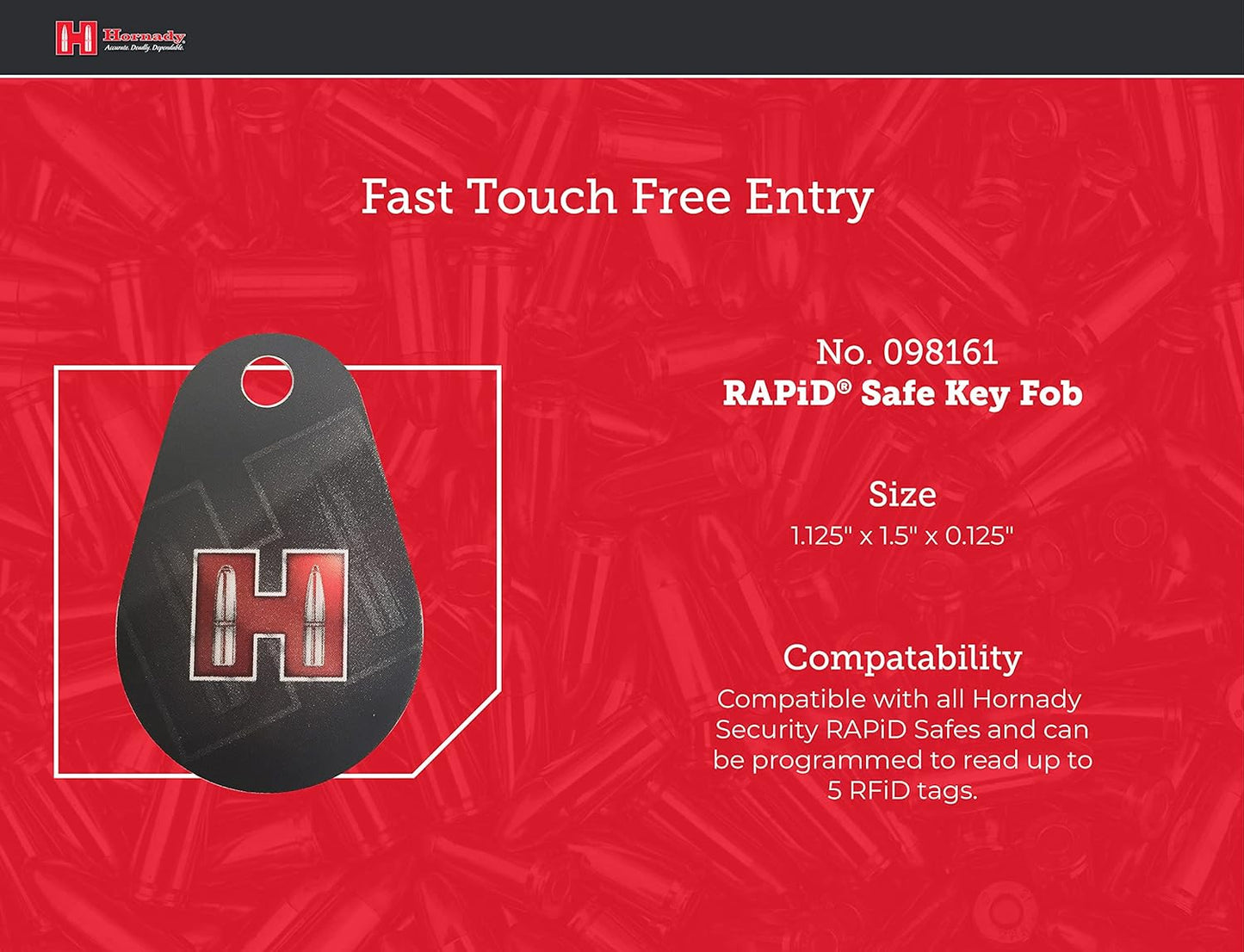 Hornady 98161 Rapid Safe Key Fob - 2-Pack for Secure Gun Storage Access