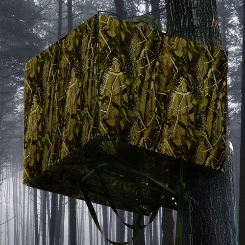 OFDMNY Hunting Tree Stand Blind Cover, Camouflage Treestand Blind Kit, Universal Tree Stand Accessories for Deer Turkey Hunting, 102"x35" Hunting Blinds with Zipper and Pocket