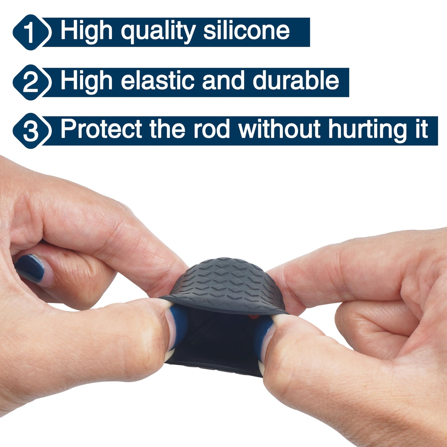 AGOOL Fishing Rod Butt Cushion Silicone Butt Cap End Seat Protector for Fishing Tackle Gear (L/M/S) 3colors 6pcs