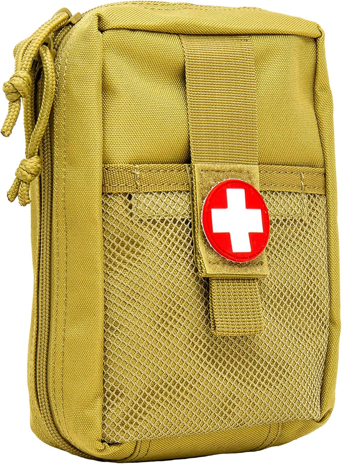 3VGEAR Large MOLLE Medic Pouch - Waterproof with Clamshell Opening, Elastic Loops for Medical Supplies, Hook and Loop Strips, Rugged 600D Polyester