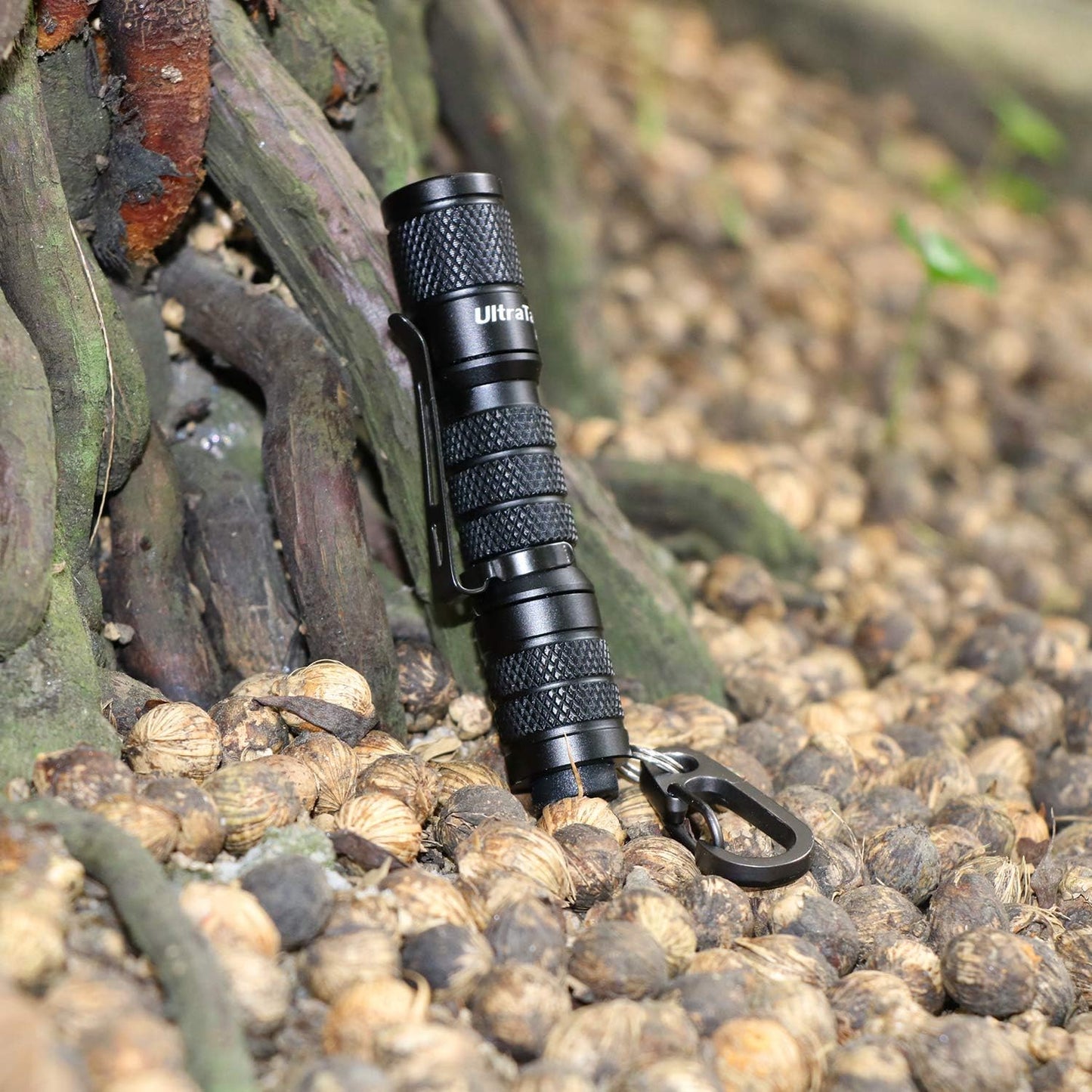 Ultra Bright Compact EDC Keychain LED Flashlight 180lm Pocket Flashlight with Battery IPX7 Waterproof Tail Switch Flashlights for Camping, Hiking, Outdoor Activity and Emergency Lighting