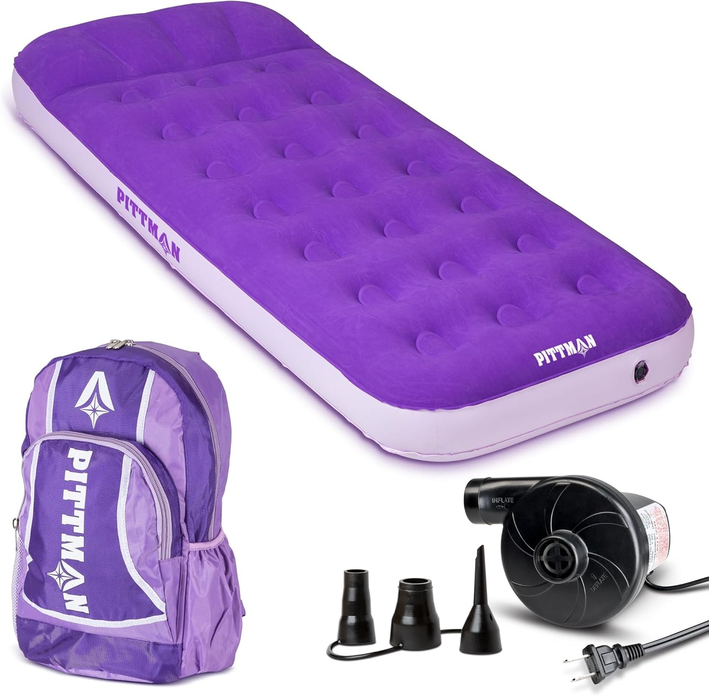 Pittman Outdoors Portable Battery Powered Air Pump with Fun Travel Backpack