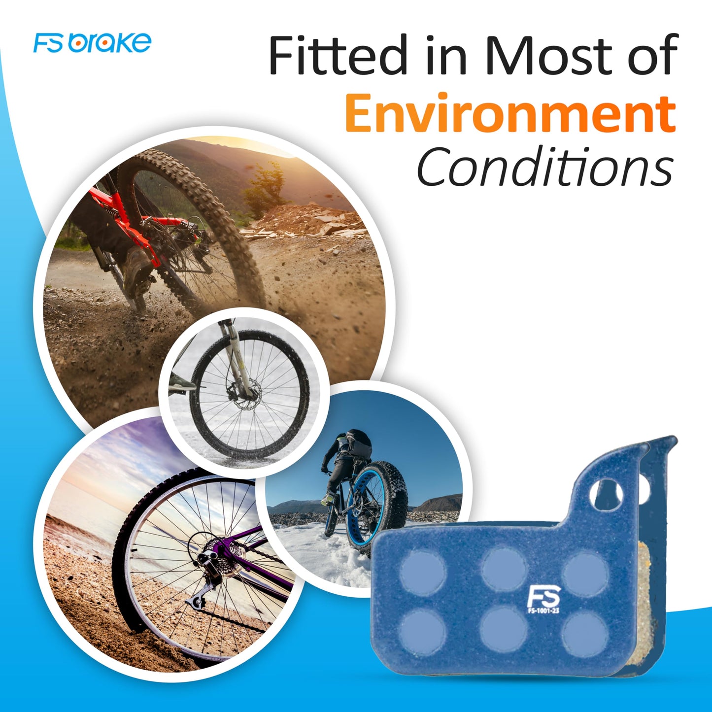 FS-APE Hybrid Ceramic-Carbon Disc Pads for AVID SRAM Level TLM/Ultimate, Force 22/Force1, Red eTap HRD/Red 22, Rival 1/22, S700 B1/S-700