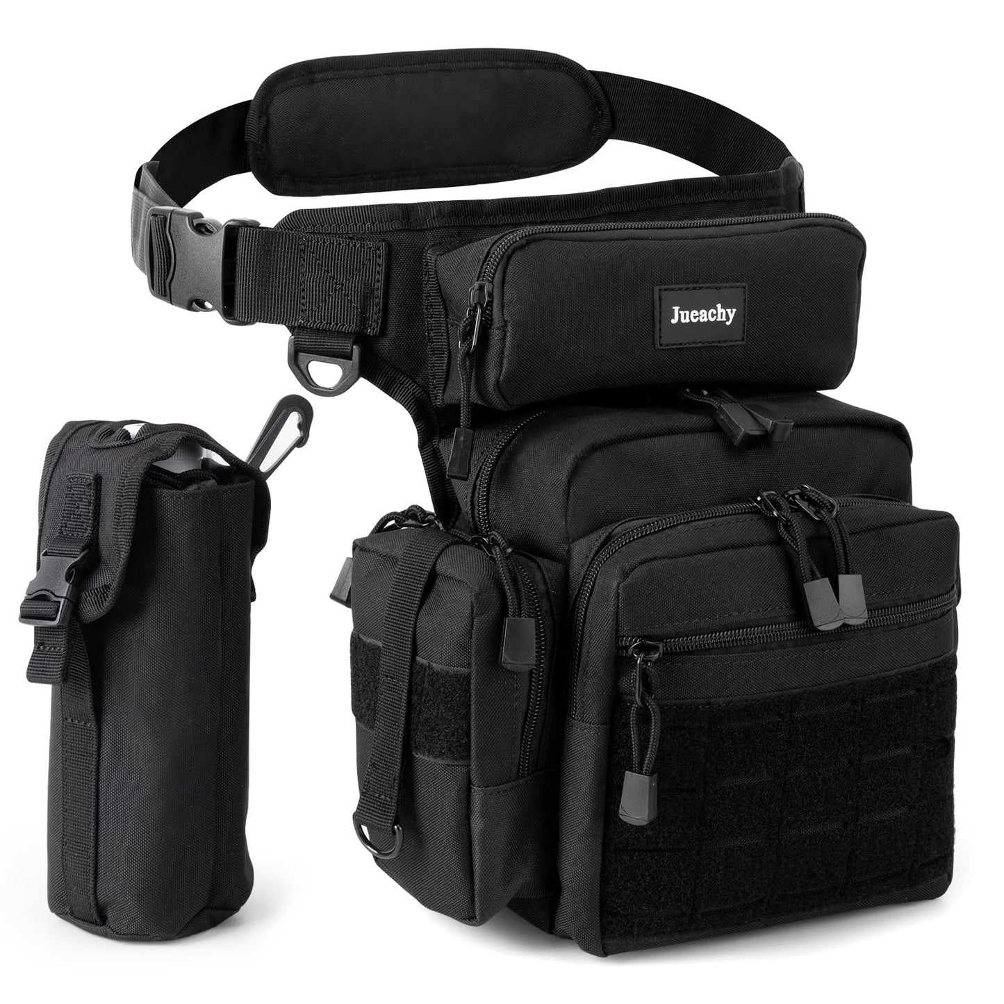 Jueachy Drop Leg Bag for Men: Tactical Thigh Bag Motorcycle Accessories Big Metal Detecting Tool Pouch Outdoor for Hiking Fishing Hunting