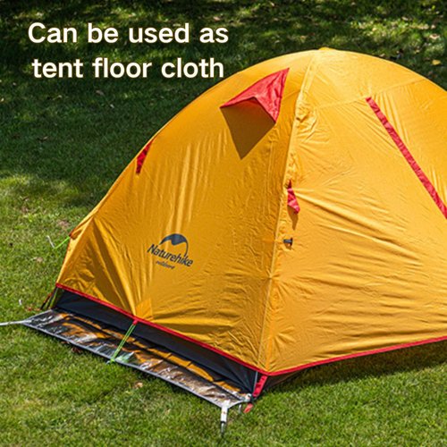windhike Naturehike Aluminum Foil Foldable Picnic Blanket, Ultralight Ground Sheet Mat, Waterproof Camping Tarp, Foldable Sleeping Pad for Outdoor Picnic,Camping,Beaches, Storage Bag Included (L)
