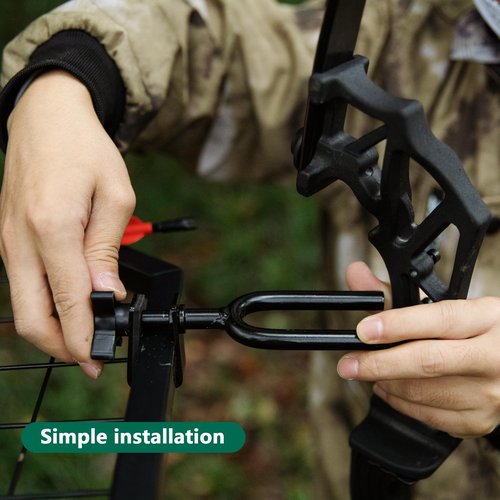 Shupakul 2 PCS Tree Stand Bow Holder- 12 Teeth Adjustable Hunting Bow Holder- Easy Installation Treestand Bow Rest for Hunting Archery Gear Accessory