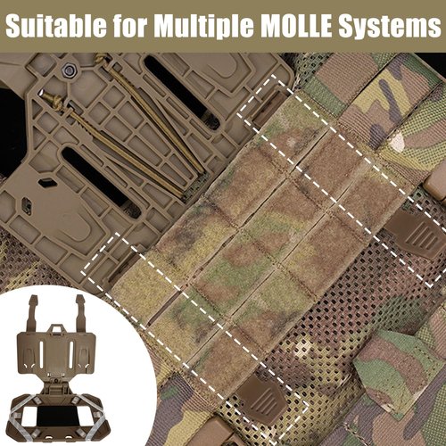 BShasrlim Tactical Vest Phone Holder, Airsoft Vest Accessories molle Mount,Universal Plate Carrier Phone Mount for Screen Size 4.7"-6.7"