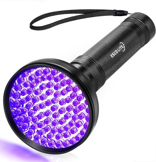 ESCO LITE Escolite UV Flashlight Black Light, 51 LED 395 nM Ultraviolet Blacklight Detector for Dog Urine, Pet Stains and Bed Bug