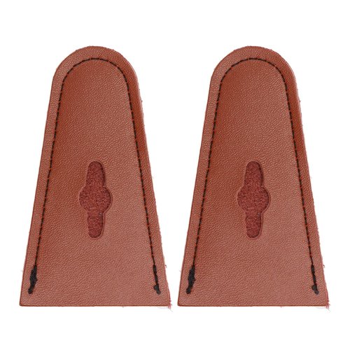 Longbow Bow Tip Protector, 1Pair Recurve Bow Tip Protector Leather Bow Tip Guard for Outdoor Hunting Recurve Bow (Brown)