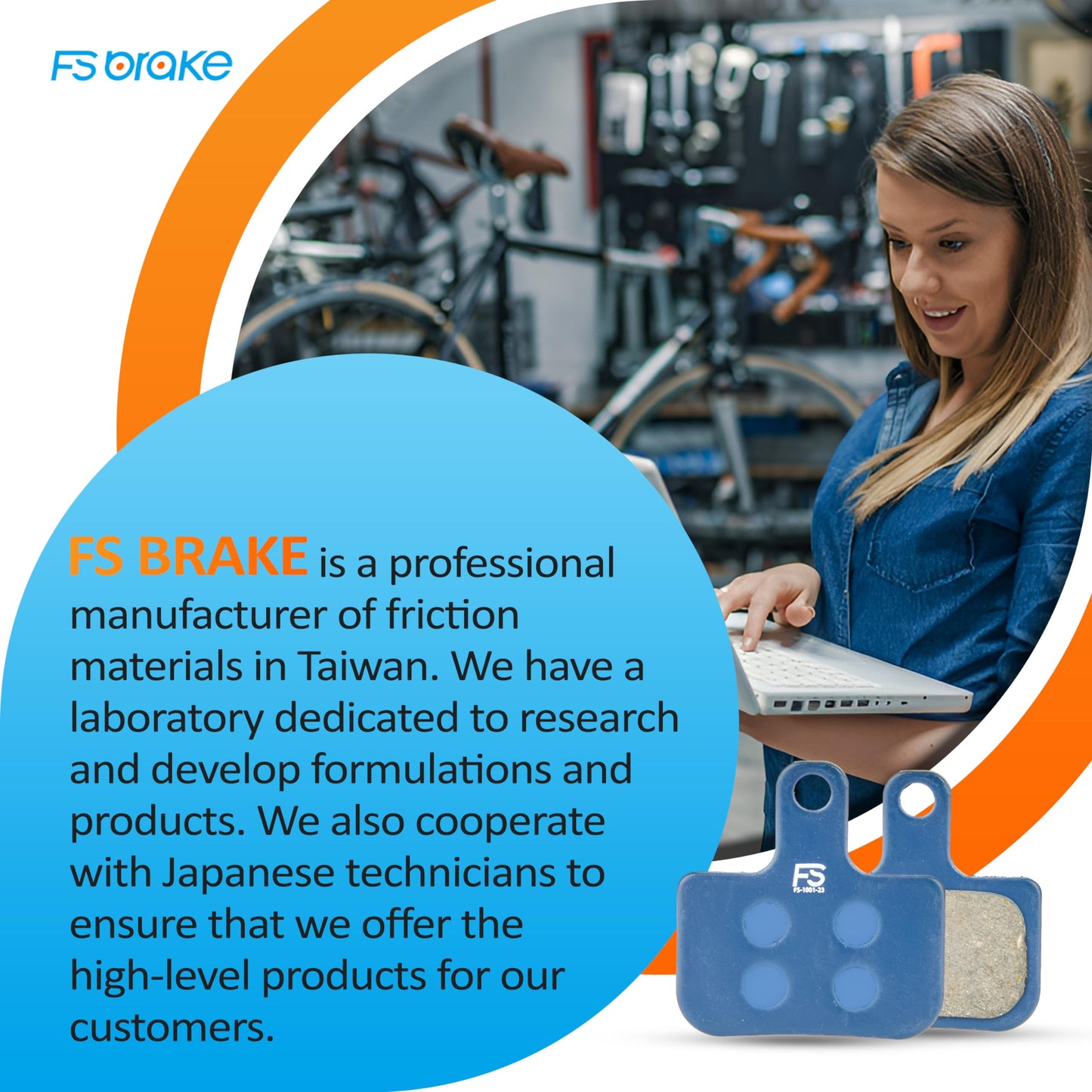 FS-DB1 Hybrid Ceramic-Carbon Disc Brake Pads Compatible with SRAM Elixir 1/3/5/7/9/R, XX/XO, DB1/DB3/DB5, Level T/TL/TLM B1/Ultimate B1