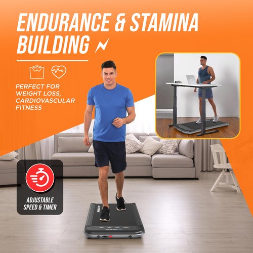 RunMaster Under Desk Treadmill - Portable 320lb Capacity, Quiet, Efficient, Installation Free, Space-Saving Jogging Machine That Transform Your Home/Office into a Fitness Hub Workout - Black