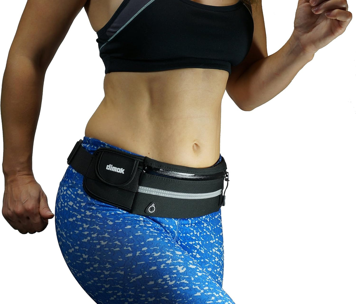 Running Belt Waist Pack - Water Resistant Runners Belt Fanny Pack for Hiking Fitness – Adjustable Running Pouch for Phones iPhone Android