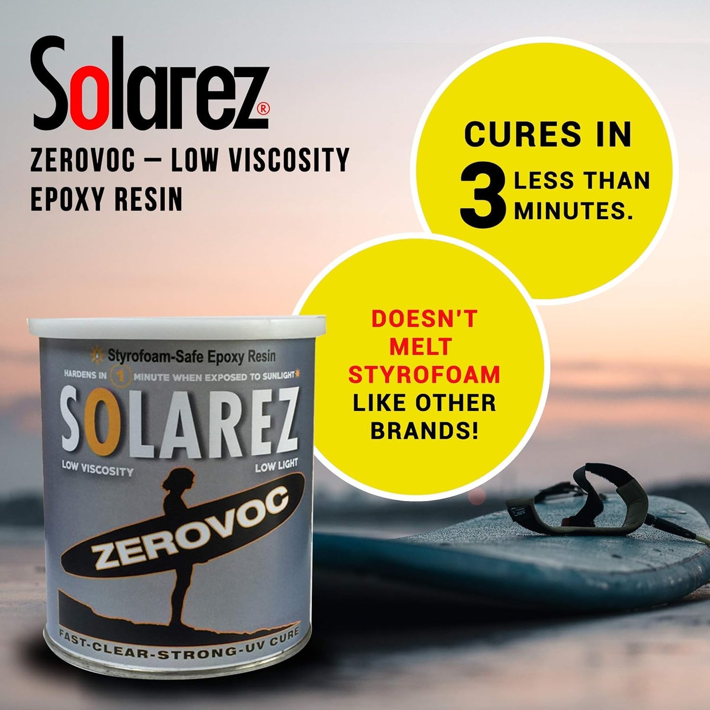 SOLAREZ Artisan Epoxy Resin Kit - Clear, UV-Resistant, 16 oz for Crafts & Repairs