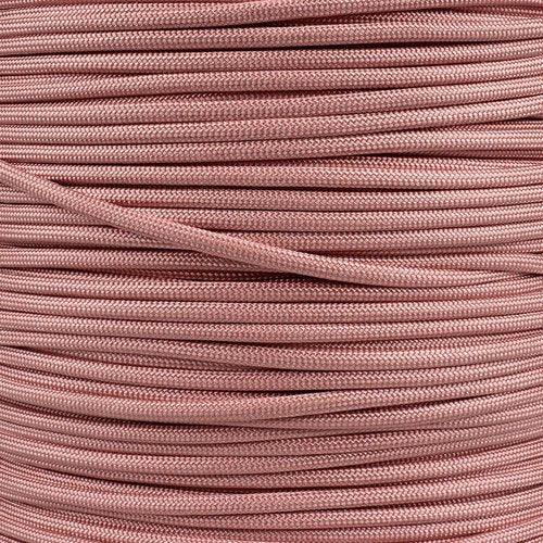 Paracord Planet Pink 550 Paracord – 7 Strand Type III Paracord for Camping, Crafting, Utility & More! – Rose Gold (100 ft)