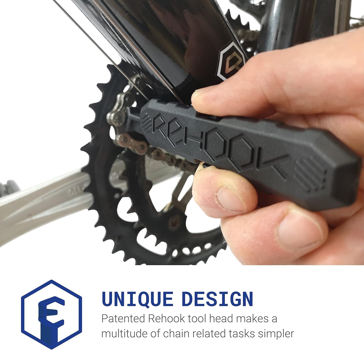 Rehook Original - Black Get Your Chain Back on Your Bike in 3 Seconds. Without The Mess Present for Any Cyclist or Gadget Lover