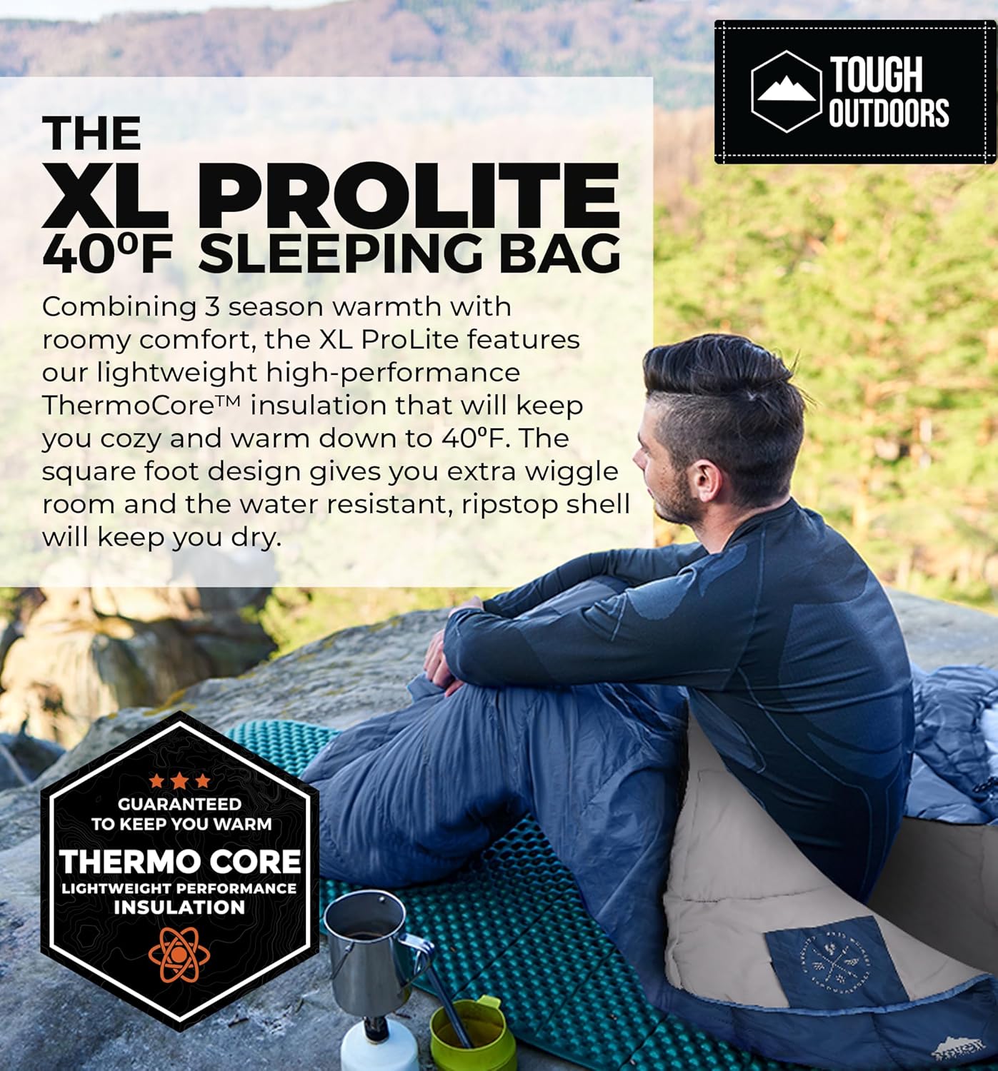 Tough Outdoors Sleeping Bags for Adults & Kids Sleeping Bags Girls Boys Teens - Camping Sleeping Bag for Backpacking- Cold Warm Weather & Summer Sleeping Bag - Lightweight Waterproof Compact Sleep Bag