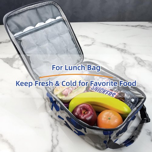Reusable Ice Pack Sheets for Coolers - Flexible Ice Sheets Cooler Ice Blankets - Lunch Bag Freezer Packs - Ice Mat Cube Sheets Keep Food Fresh Beverage Cold - Cuttable Large Size 3 Packs