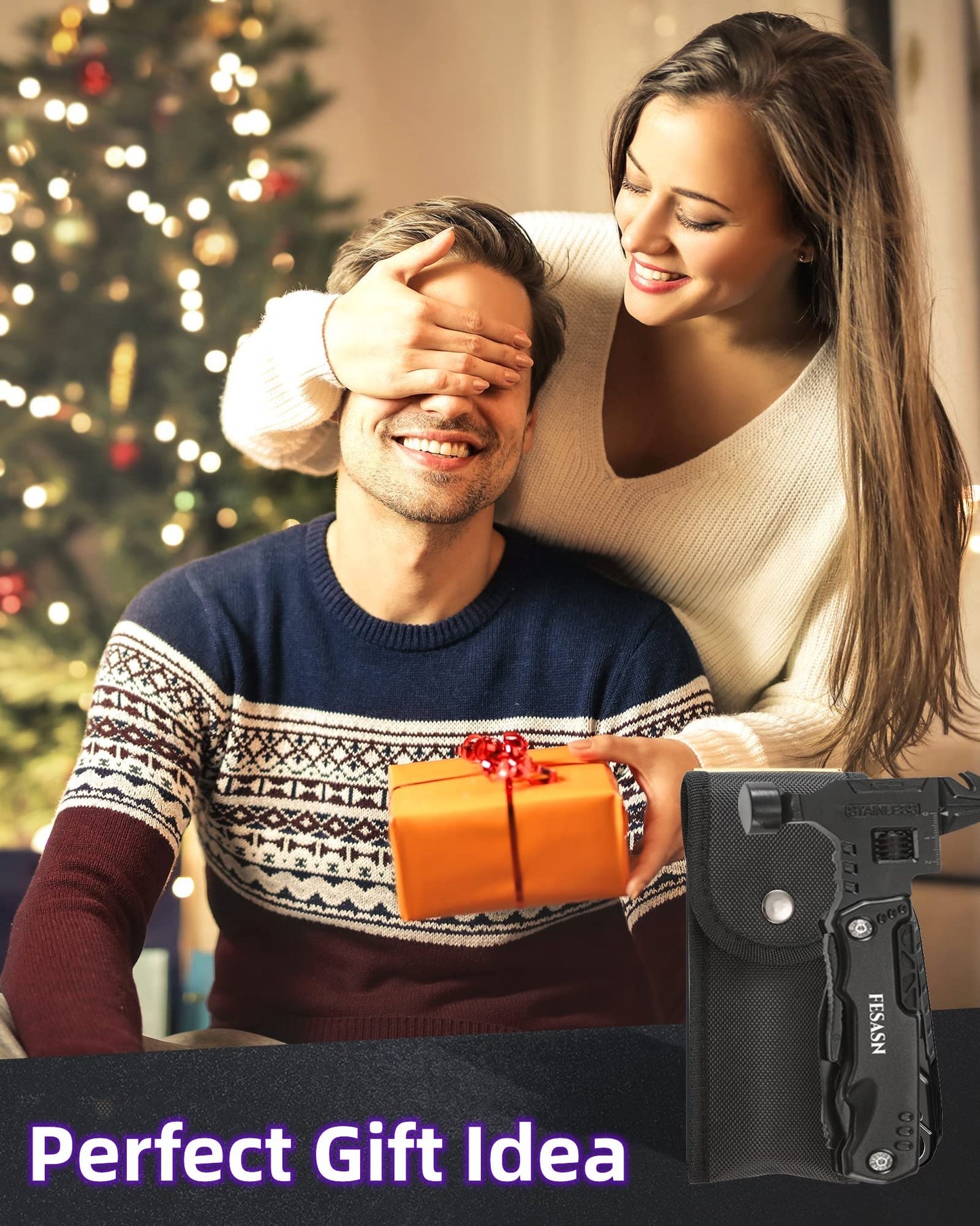 Fesasn Adjustable Wrench Multitool Hammer, 16 in 1 Pocket Multi Tool Pliers, All-in-One Survival Camping Multi Tool Apply to Home DIY, Survival, Camping and Everyday Use