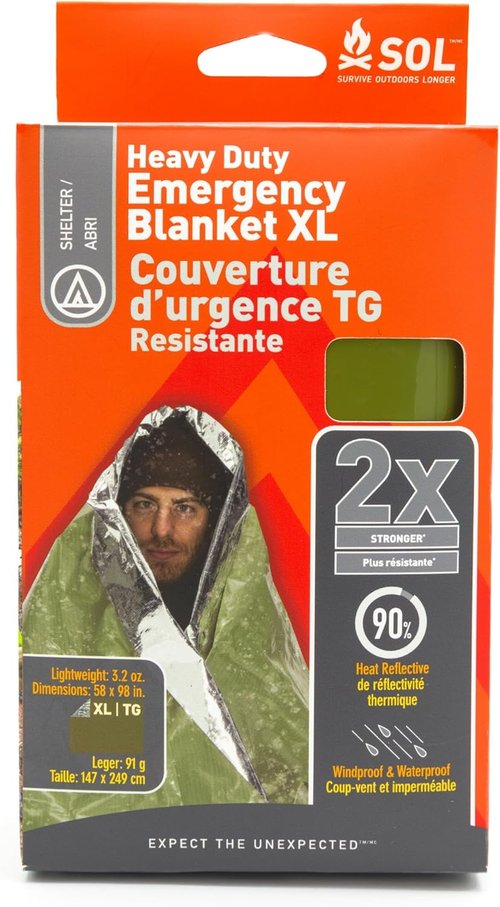 Emergency Survival Blanket - 90% Heat Reflective, Heavy-Duty, Waterproof, 58” x 98” - Ideal for Disaster Preparedness Kits