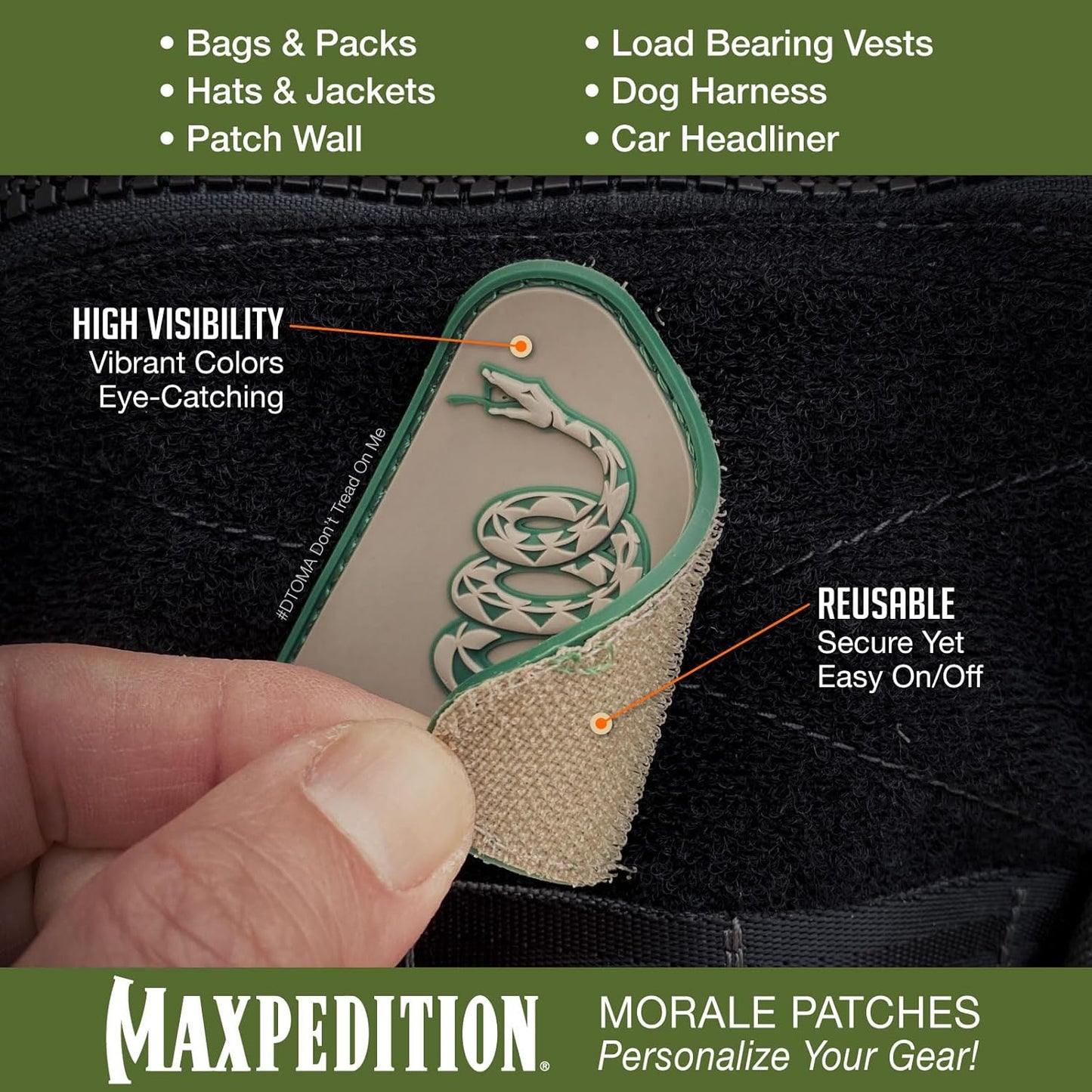MAXPEDITION Gear Don't Tread on Me Patch