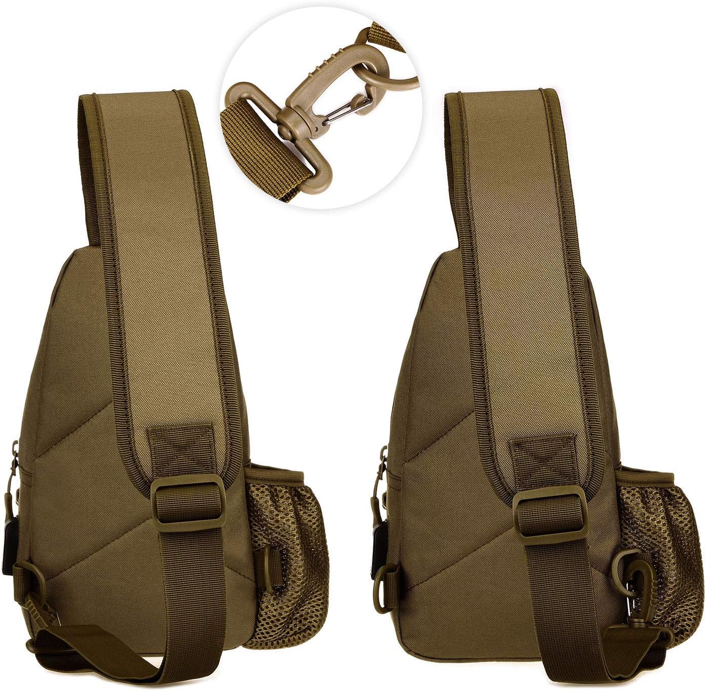 HUNTVP Small Tactical Sling Chest Pack Bag Molle Daypack Backpack Military Crossbody，Type1- ACU Camouflage