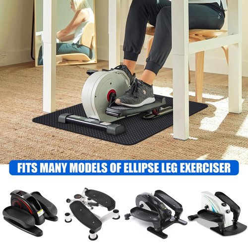 TOBWOLF Upgraded Double-Sided Non-Slip Workout Mat for Under Desk Elliptical, Exercise Mat for Ellipse Leg Exerciser as Seen on TV, Anti-Slip Mat Suitable for Leg Exerciser While Sitting for Seniors