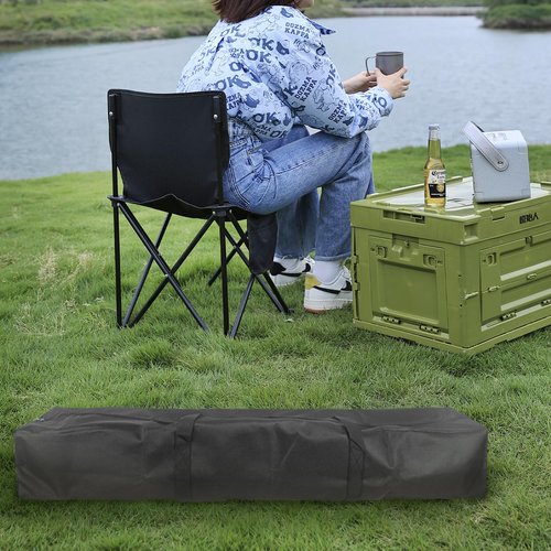 Linkidea 46'' Extra Large Camping Chair Carrying Bag, Oversized Folding Chair Replacement Carry Bag with Two Hand Strap and Double Zip for Easy Storage (Black)