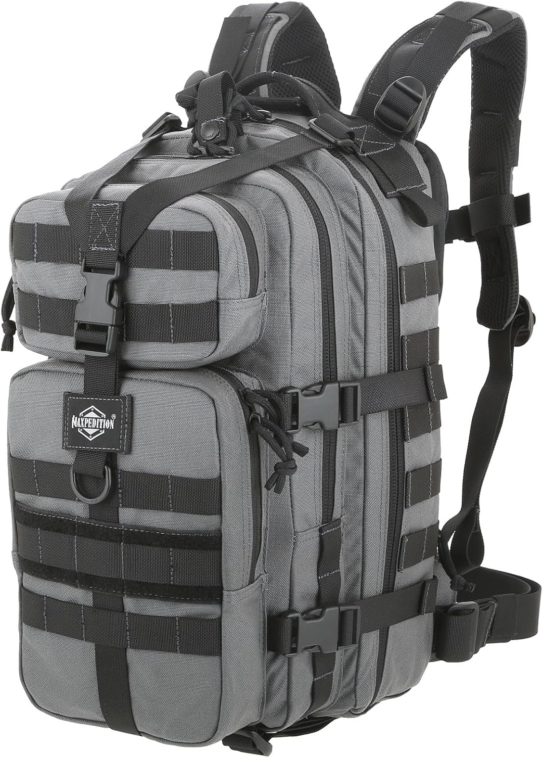 MAXPEDITION Falcon-II Backpack (Wolf Gray) 23L Tactical Backpack, Survival Pack, Bug Out Bag, MOLLE Compatible Go Bag Optimized for EDC & Military, 0513W