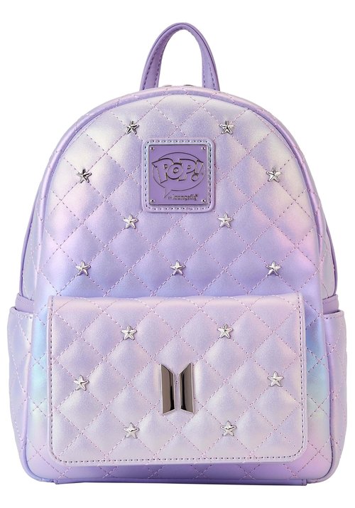 Loungefly BTS Logo Iridescent Purple Mini Backpack