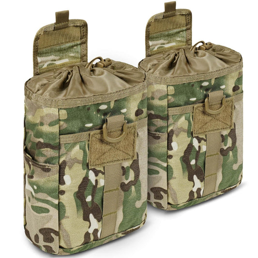 Dump Pouch-Tactical molle Pouches, Drawstring Magazine Utility Pouch Folding Dump Pouch Waist Bag. (MC)