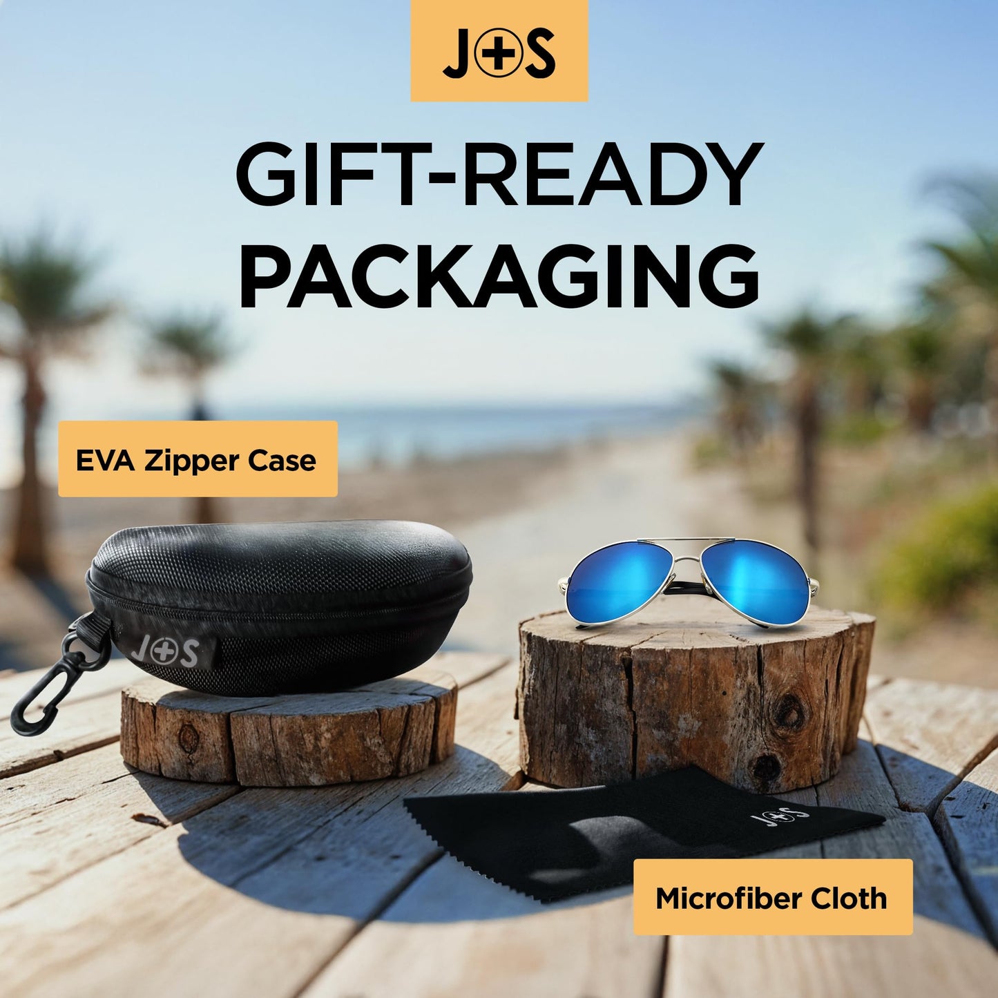 J+S Premium Military Style Classic Aviator Sunglasses, Polarized, 100% UV protection for Boys Girls (Small Frame - Silver Frame/Black Lens)