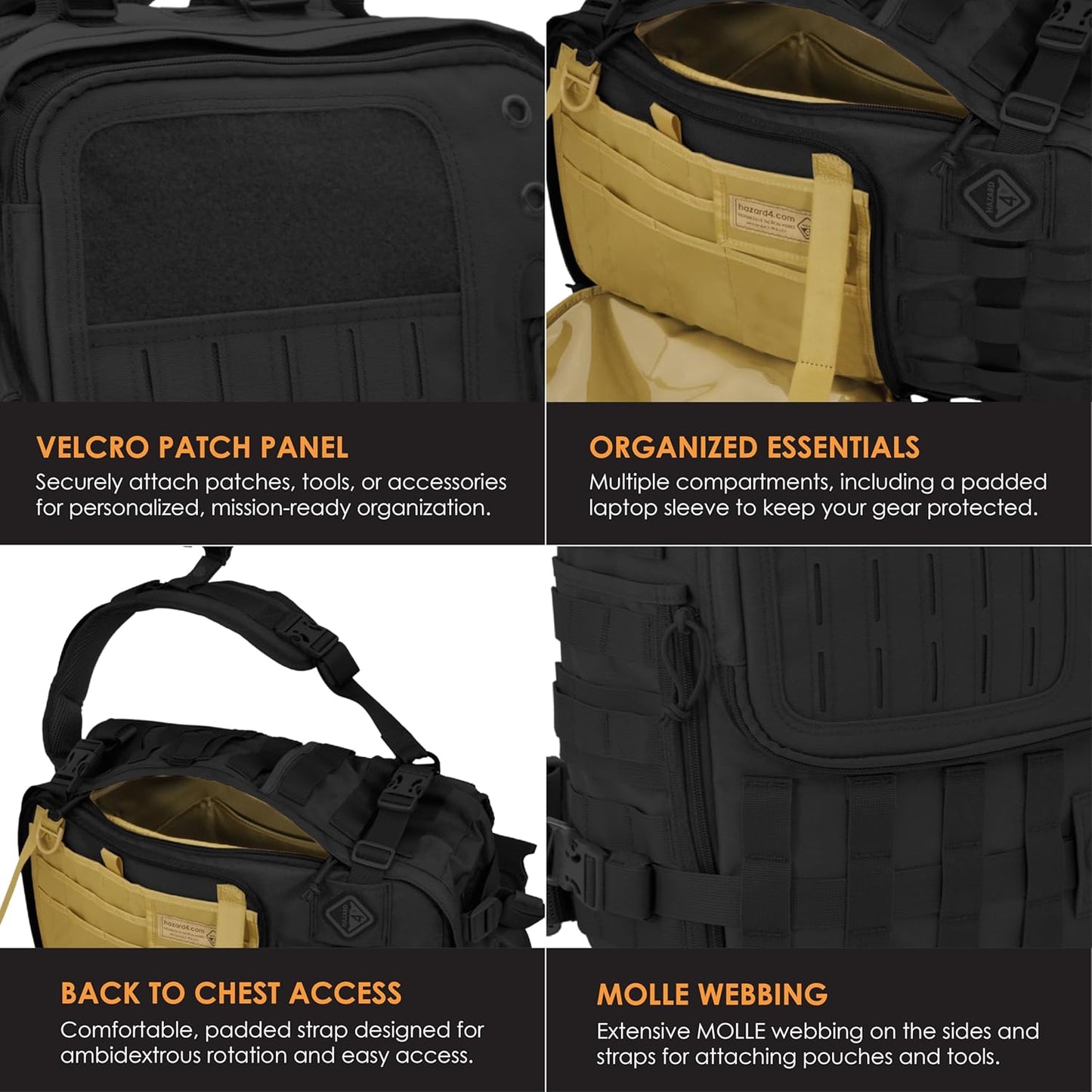 HAZARD 4 Second Front(TM Rotatable Backpack Hazard