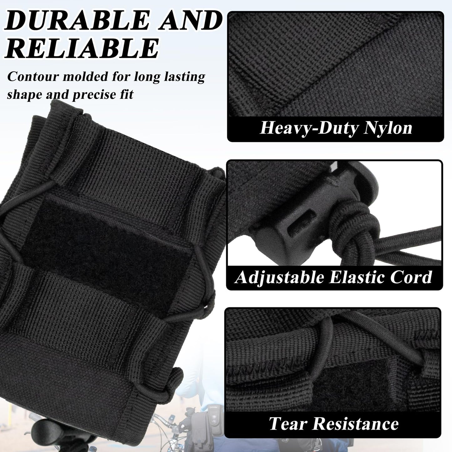 Holster and Strap Holder Kit, Handcuff Case and Pouch for Duty Belt Fits Asp, Hinged, Chain, Folding Rigid Handcuffs Compatible With Molle Belts