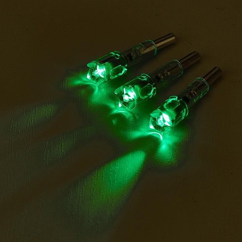 Omoojee 4PCS Lighted Nocks Universal Fit for Crossbow Bolts with .285”/.297”/.300”/.305” Bushings, High-Visibility LED Arrow Nocks, ON/Off Switch Included