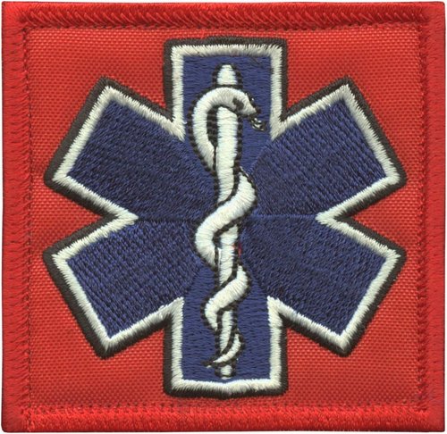 Medical Skull EMS EMT Paramedic Morale Tactical Army Gear Fastener Patch (Black)