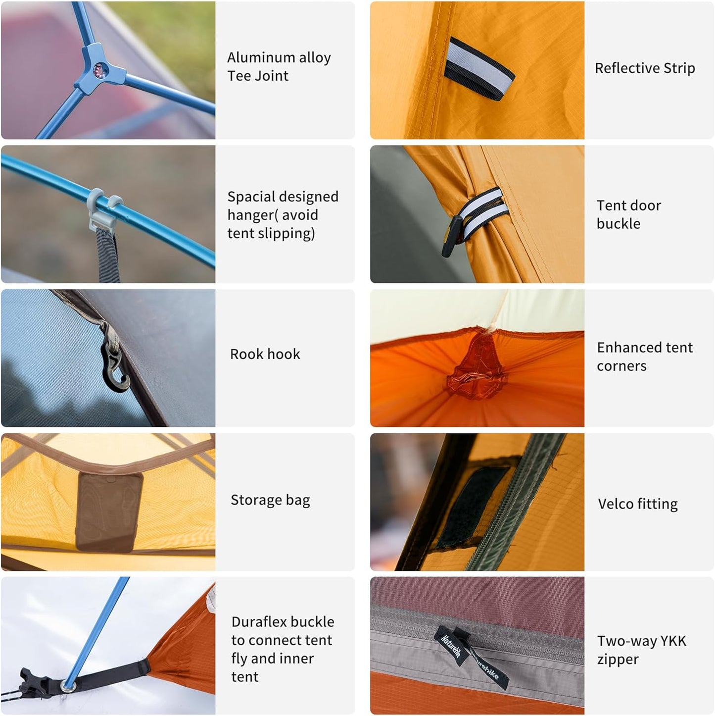 Naturehike Cloud-Up 1 Person Tent, Lightweight Backpacking Tents for One Man, Waterproof Ultralight One Person Tent for Camping Hiking Backpacking