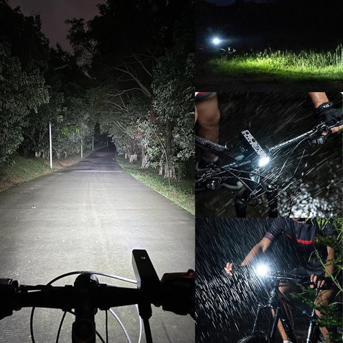 SkipFrog®Ultra Bright USB Rechargeable Bike Light Set by Aluminum Alloy, Bike Headlight LED 1500LM, LED Bike Lights Free Taillights, Light Mode Fits All Bicycles, Mountain,Road