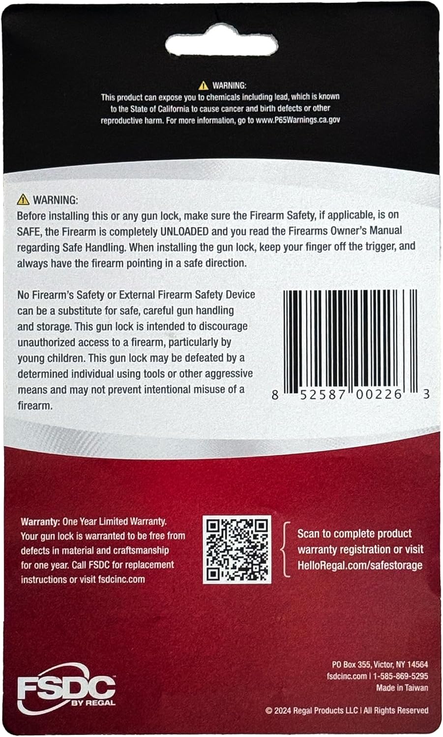 (Firearm Safety Devices), FSDC-CL1725RCB 14" Combination Cable Gun Lock - California Department of Justice-Approved Lock - Scratch-Resistant Paint Finish
