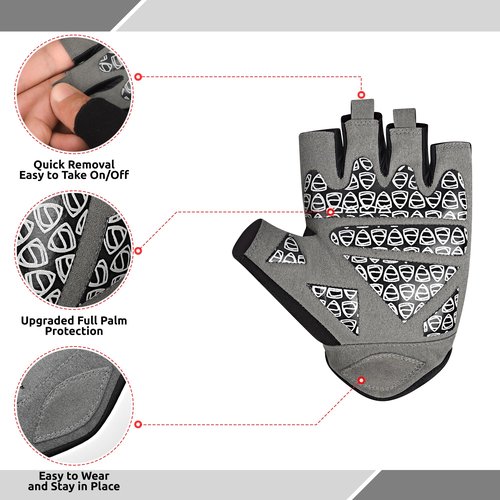 AYRO X-Large Black Weightlifting Gloves for Men & Women, Full Palm Protection, Lightweight, Breathable, Extra Grip, Gym Gloves