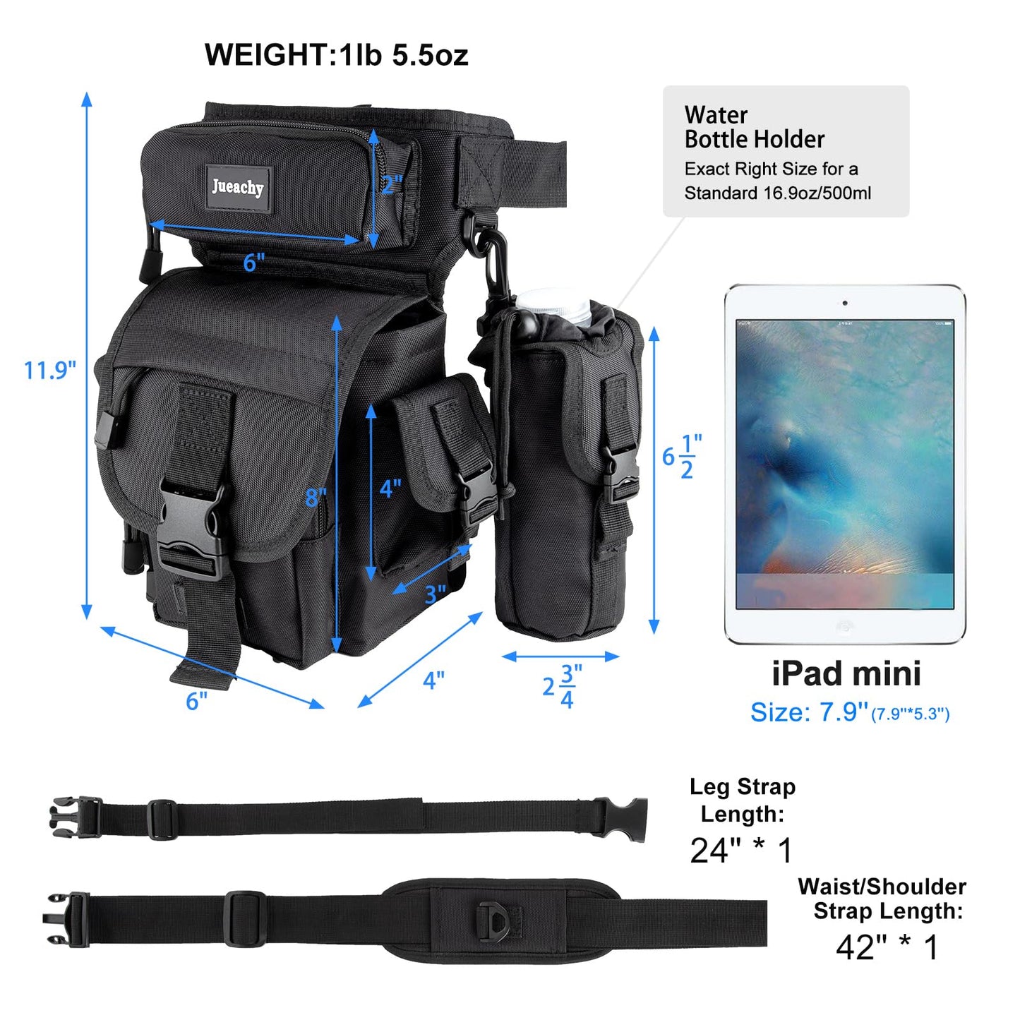 Jueachy Drop Leg Bag+Jueachy Fishing Tackle Backpack