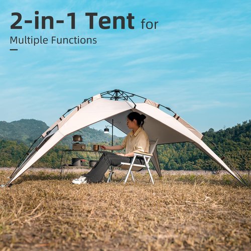 ROCKBROS Camping Tent for 2-3 Person, Waterproof Easy Up Instant Tent Windproof & Sunproof Cabin Tent for Family, Traveling, Outdoor, Hiking