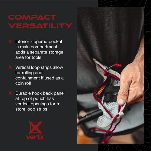 Vertx S.O.C.P. LT Overflow Small Mesh Zipper Pouch Organizer Insert for Backpack, Bag, Accessories and Tool Storage EDC Pouches