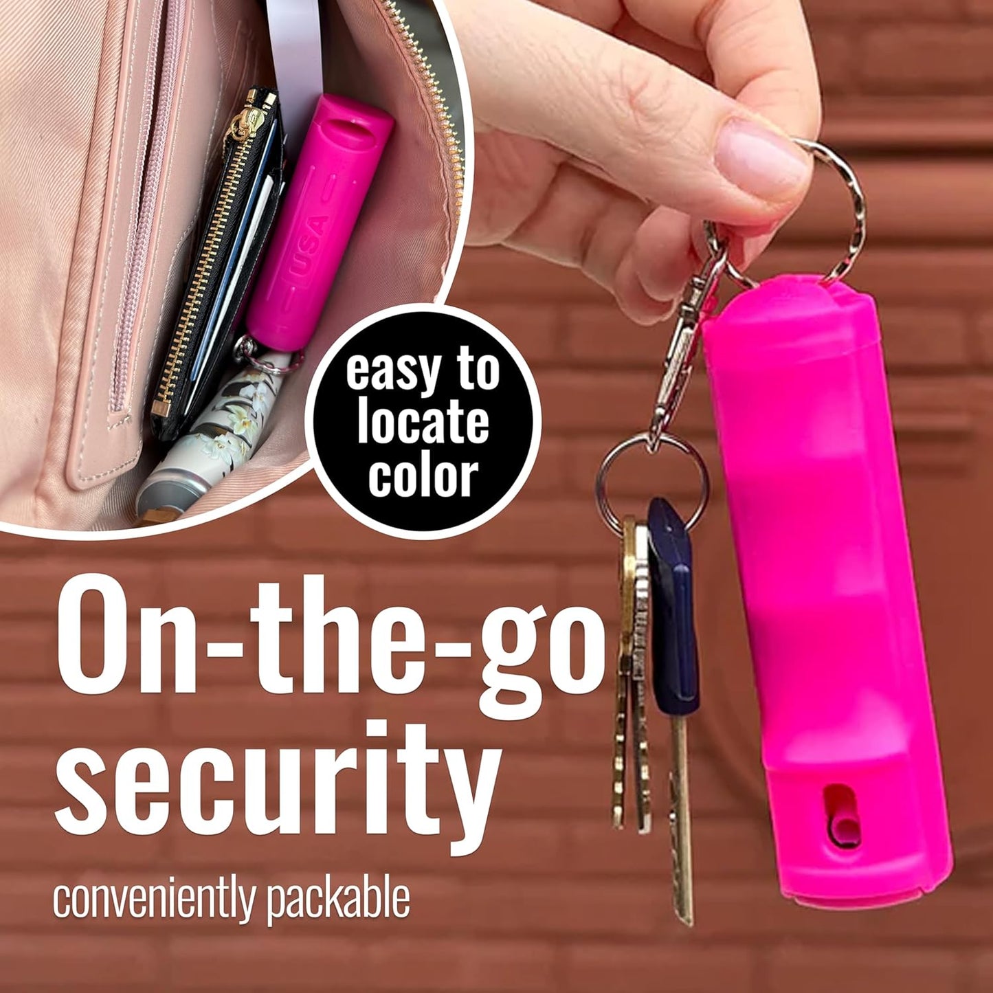 Mace Pepper Spray - Twist Lock & Hardcase Model, Max Strength 10% OC Formula, Long Lasting UV Dye, Self Defense Pepper Spray for Women & Men