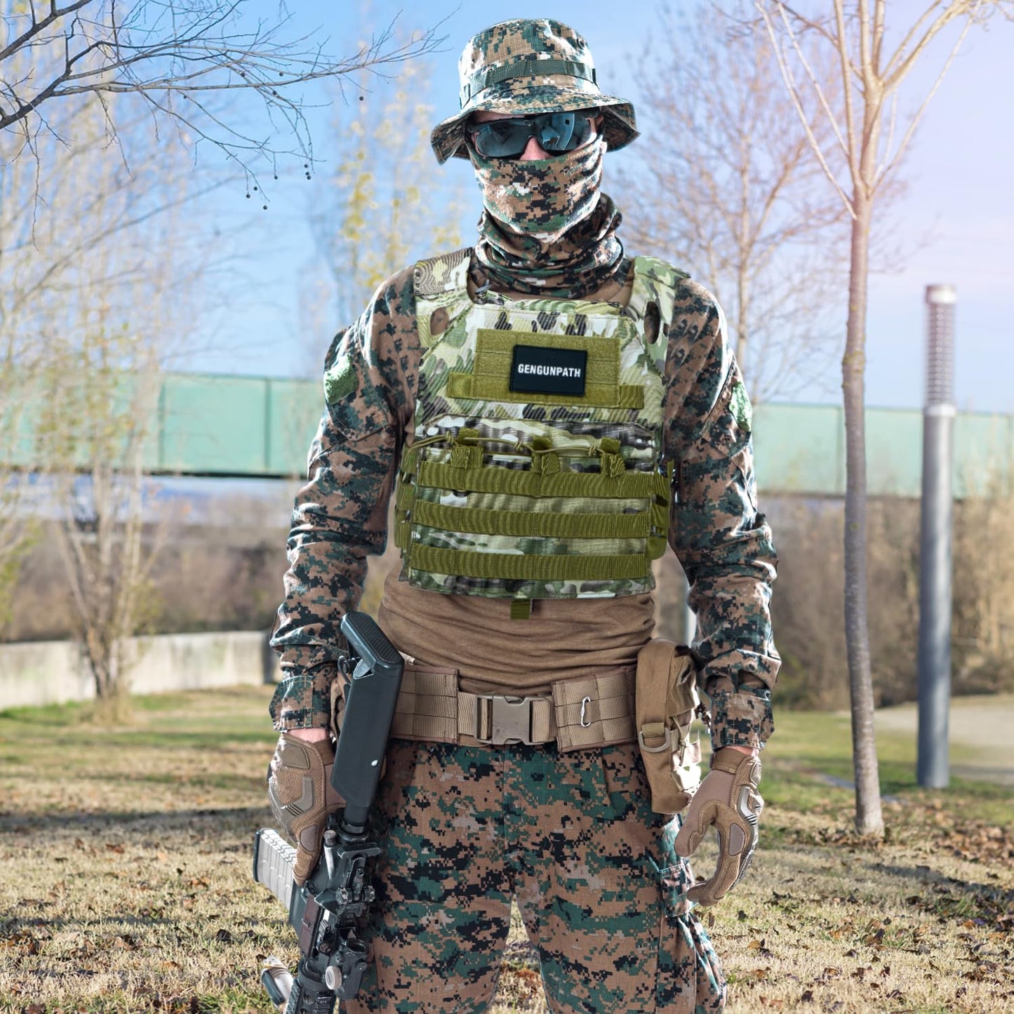 Gengunpath Tactical Vest for Outdoor Gear - Lightweight, Breathable, Adjustable, 600D Nylon Vest