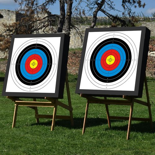 Cifupy 1-Piece Set 20'' Archery Target Lightweight High-Density EVA with 10 Papers and 4 Small Nails for Recurve Bow Longbow for Backyard Outdoor Shooting Practice