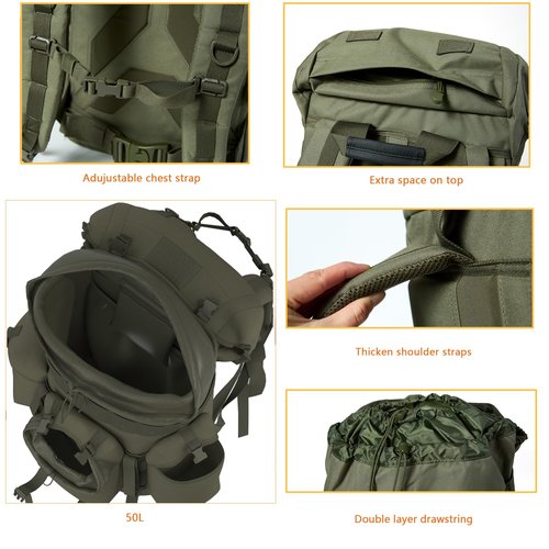MT Military ALICE Pack Internal frame Army Survival Combat ALICE Rucksack Backpack Ranger Green